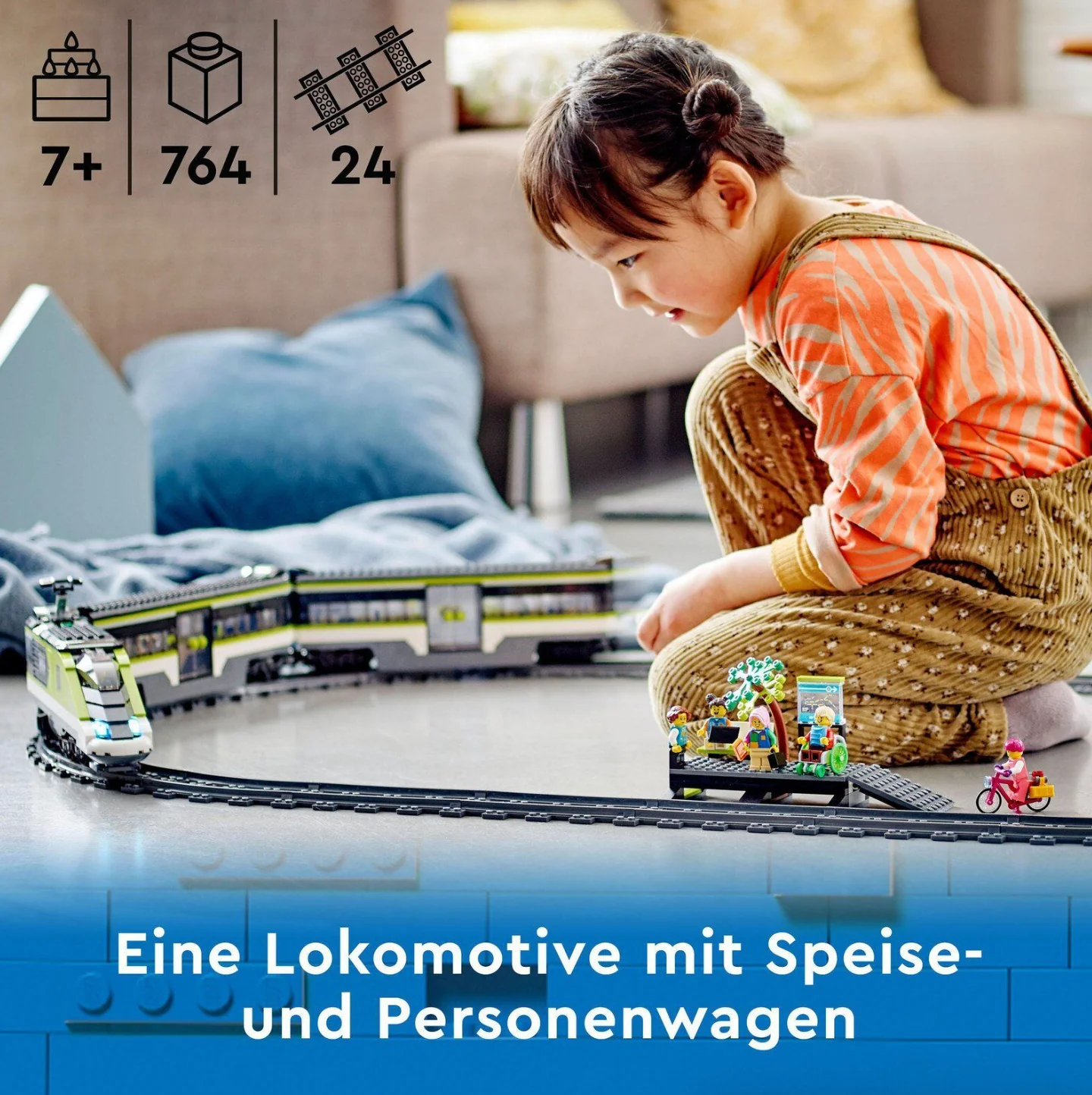 City 60337 Personen-Schnellzug Bausatz, Mehrfarbig