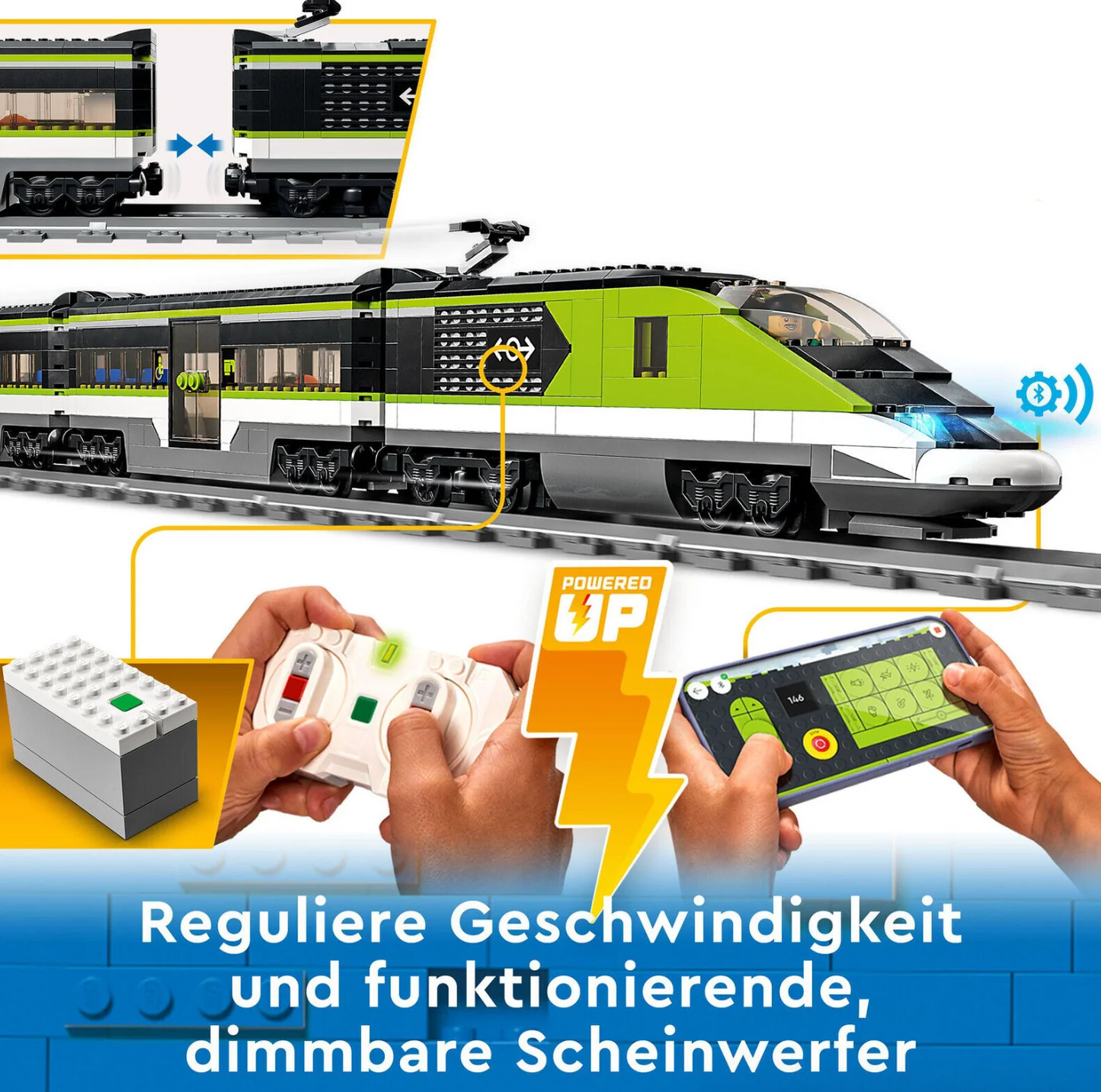 City 60337 Personen-Schnellzug Bausatz, Mehrfarbig