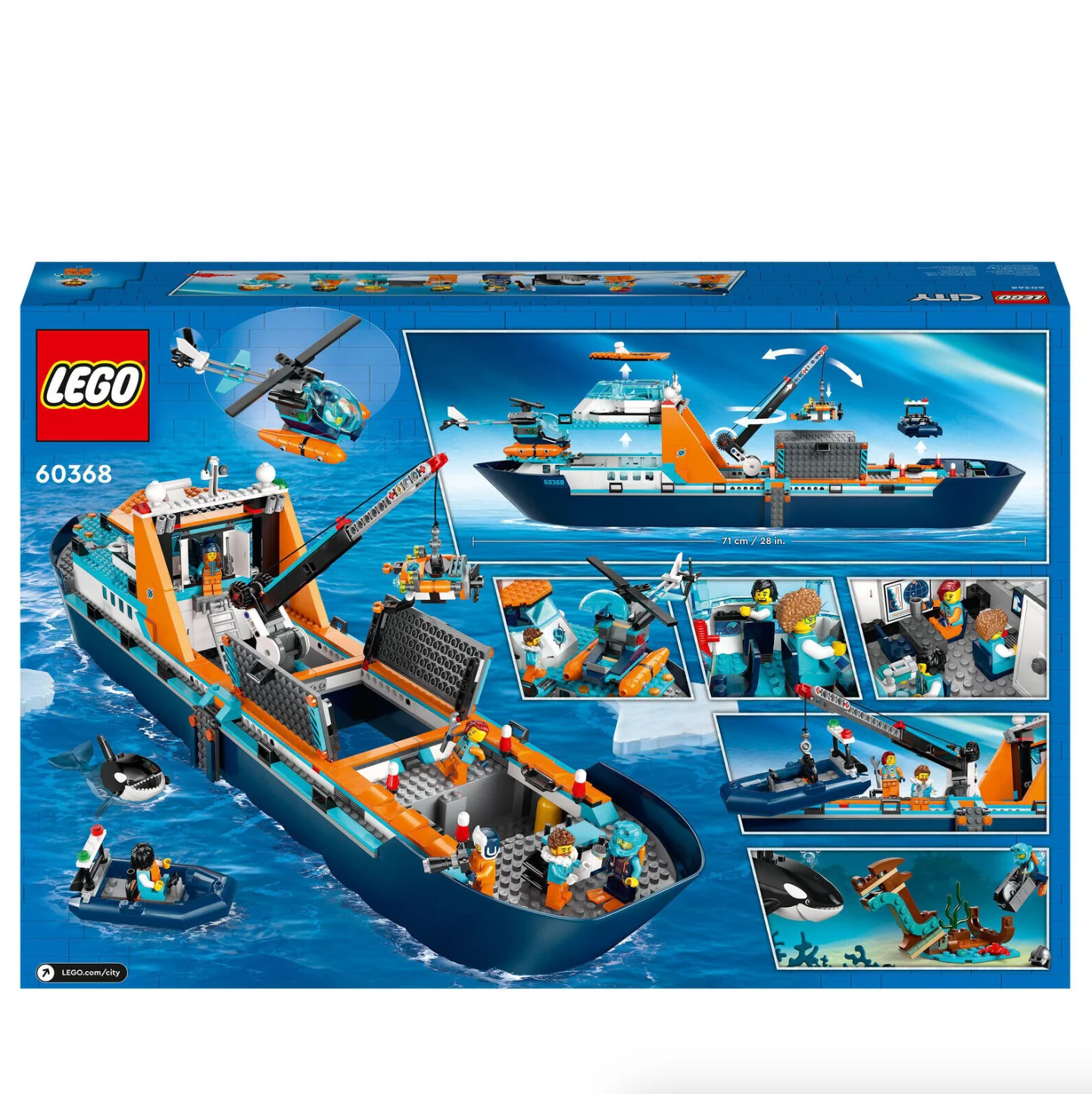 LEGO City 60368 Arktis-Forschungsschiff Bausatz, Mehrfarbig