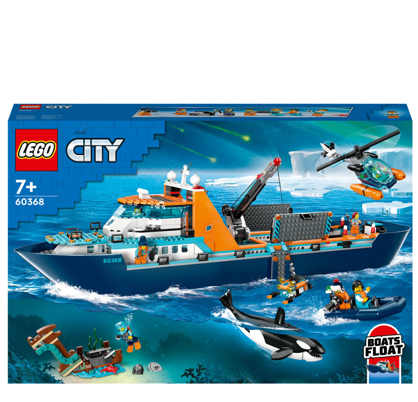 LEGO City 60368 Arktis-Forschungsschiff Bausatz, Mehrfarbig